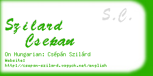 szilard csepan business card